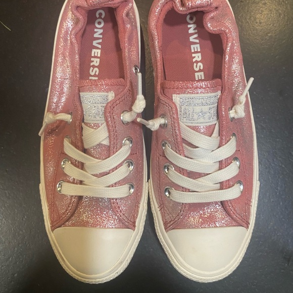 Converse Sparkly Pink Sneakers NWT - Picture 1 of 2